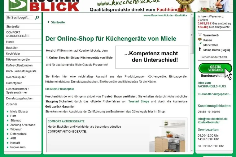 Erster Online-Shop für das komplette Miele-Classic-Programm eröffnet Bild: Erster Online-Shop für das komplette Miele-Classic-Programm eröffnet