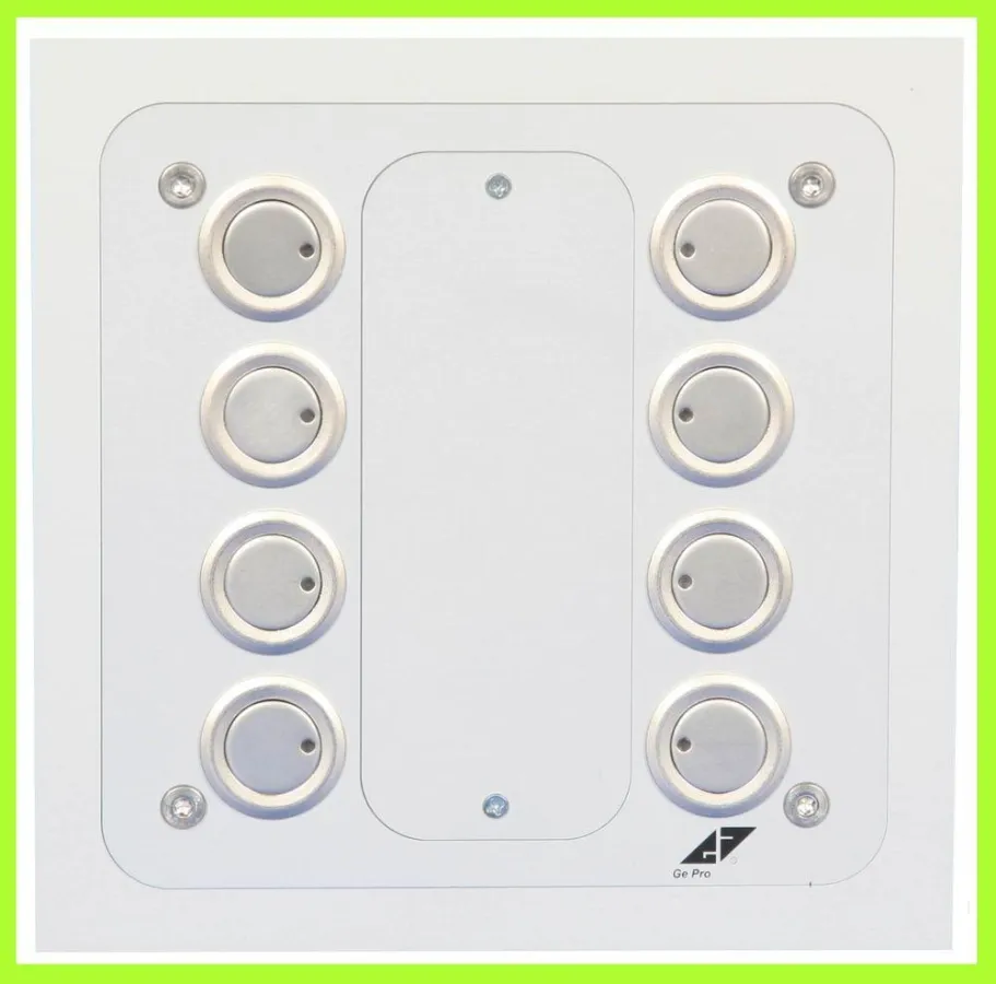 KNX-Tableau mit 8 Tastern / LED mit 1-fach Rahmen