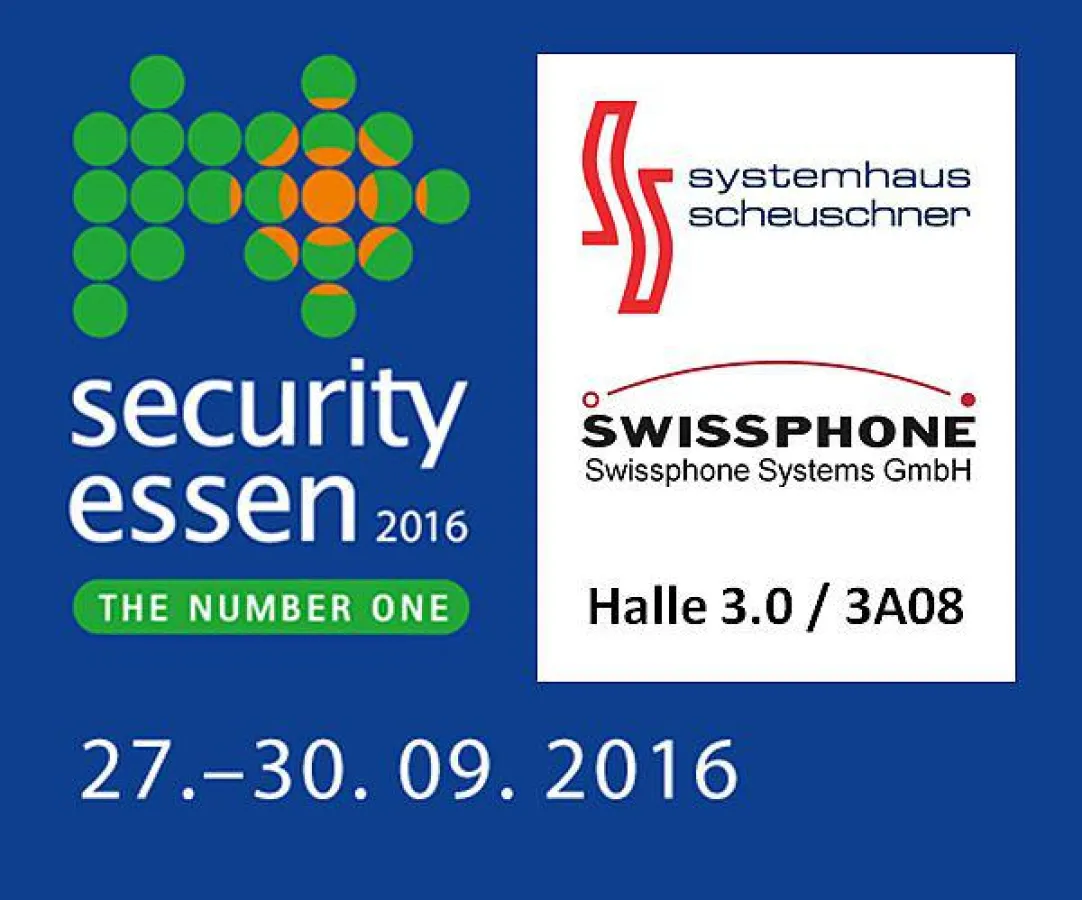 Systemhaus Scheuschner und SWissphone SYstems gemeinsam auf der SECURITY 2016 in Essen