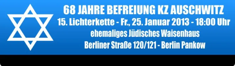 Bild: Holocaust-Gedenktag am 27.1.: Termine in Berlin-Pankow