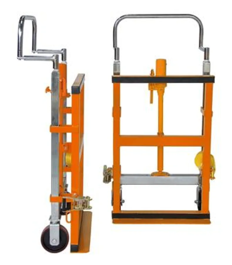 Der Hubroller FM 180B gewährleistet die sichere Handhabung von sperrigem Transportgut