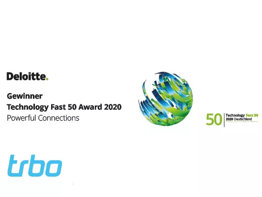Bild: trbo erzielt Rang 14 der Technology Fast 50 – Deutschlands am schnellsten wachsende Technologieunternehmen