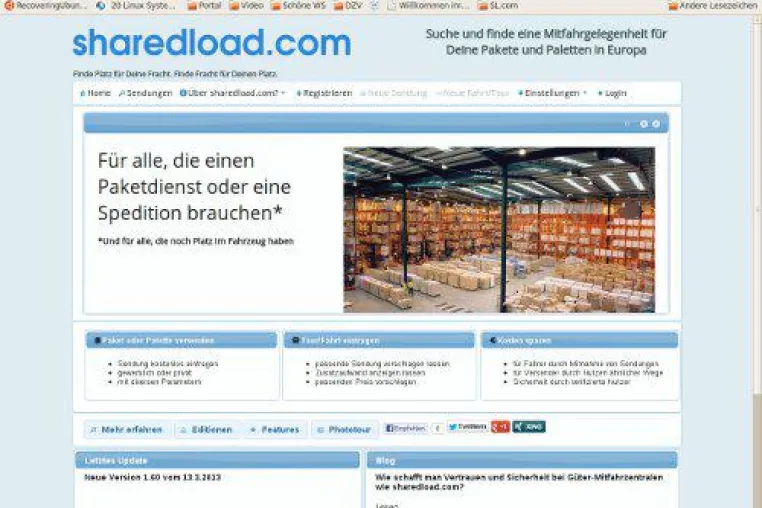 Bild: Sharedload.com Versandportal automatisiert Laderaumvermittlung und gibt Nutzern mehr Sicherheit