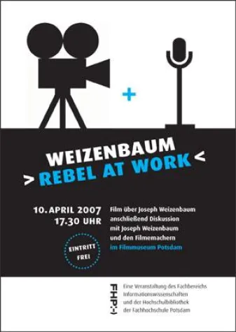 \"Weizenbaum. Rebel at Work\" mit Joseph Weizenbaum im Filmmuseum Potsdam Bild: \"Weizenbaum. Rebel at Work\" mit Joseph Weizenbaum im Filmmuseum Potsdam