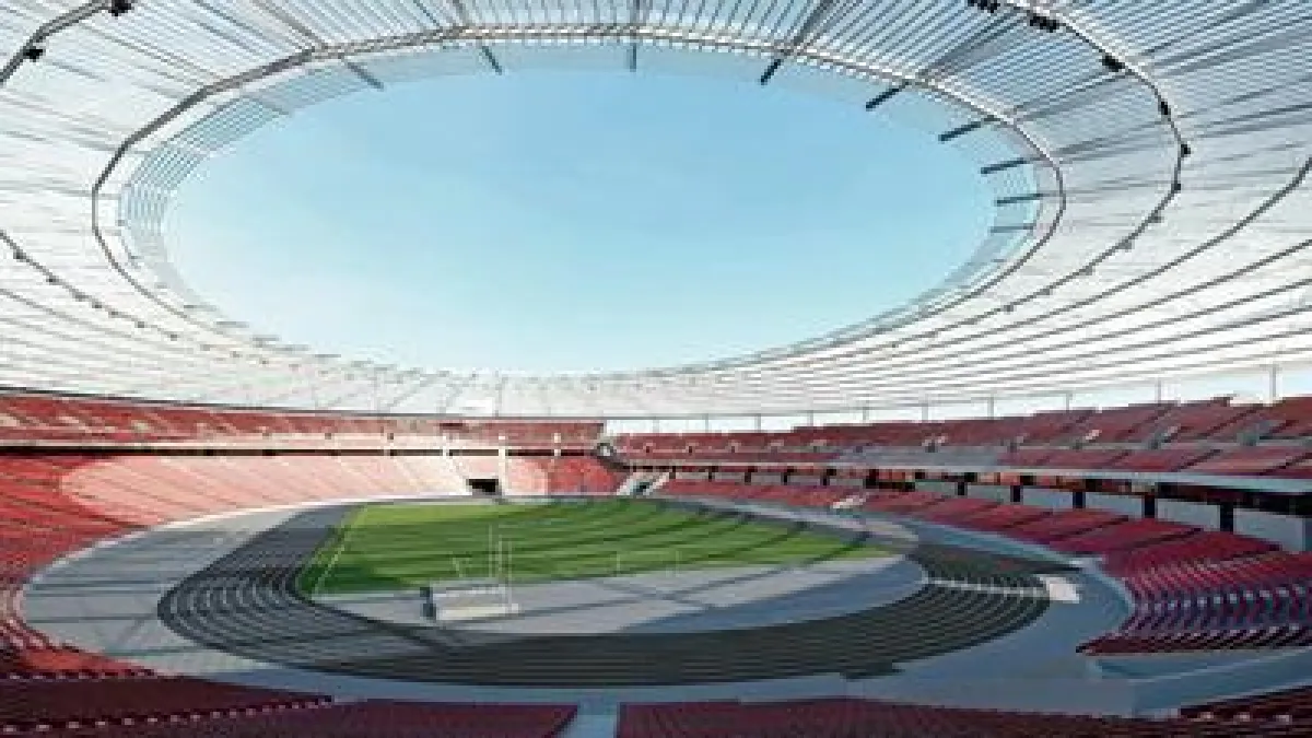 Für die Überdachung des Stadions für die UEFA Euro 2012? Fußballeuropameisterschaften in Schlesien (?l?ski) Chorzów, Polen