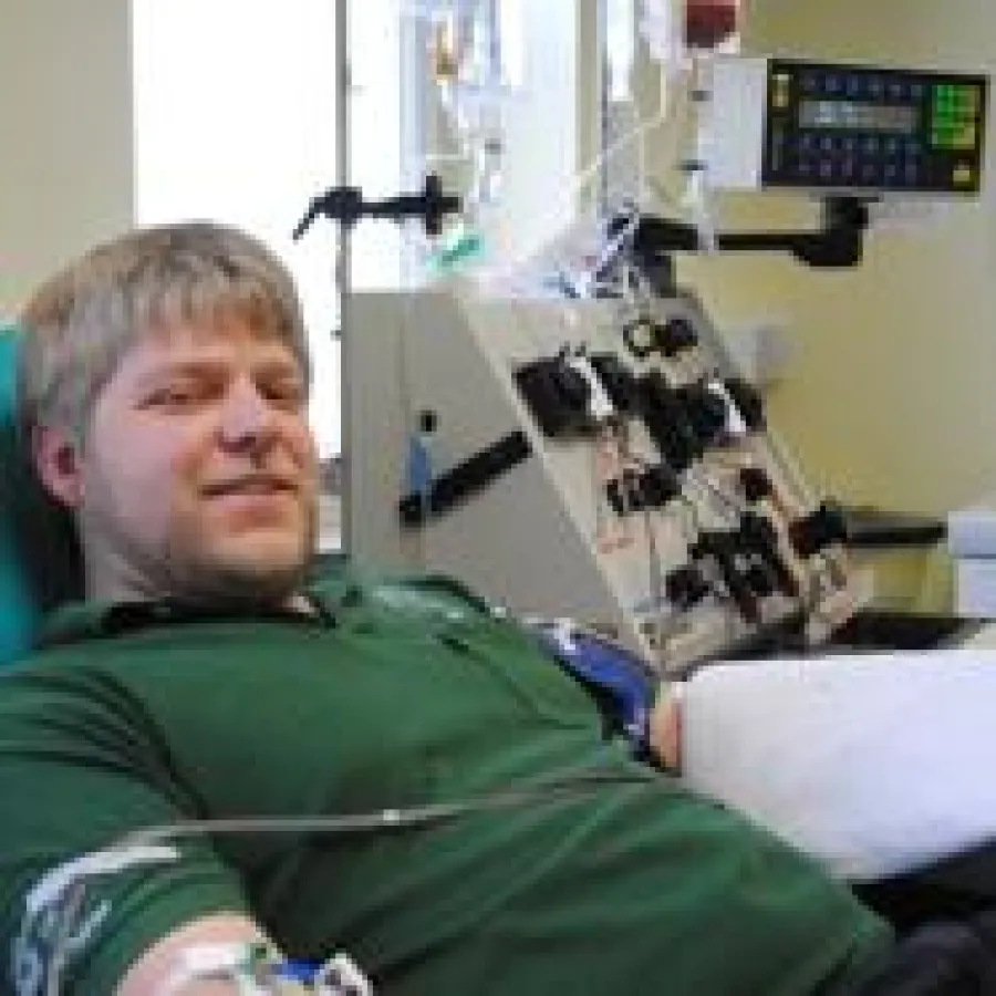 Michael Schwab hat einem Leukämie-Patient die Chance auf Heilung geben.
