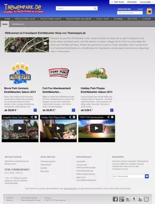 Bild: Themenpark.de bietet Vorverkauf für Freizeitpark-Eintrittskarten