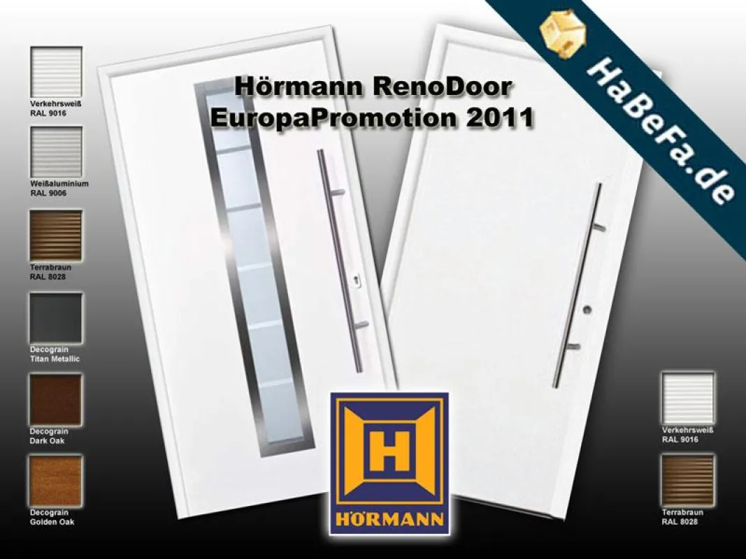 Hörmann RenoDoor und RenoDoor light in 6 bzw. 2 Farben. www.habefa.de