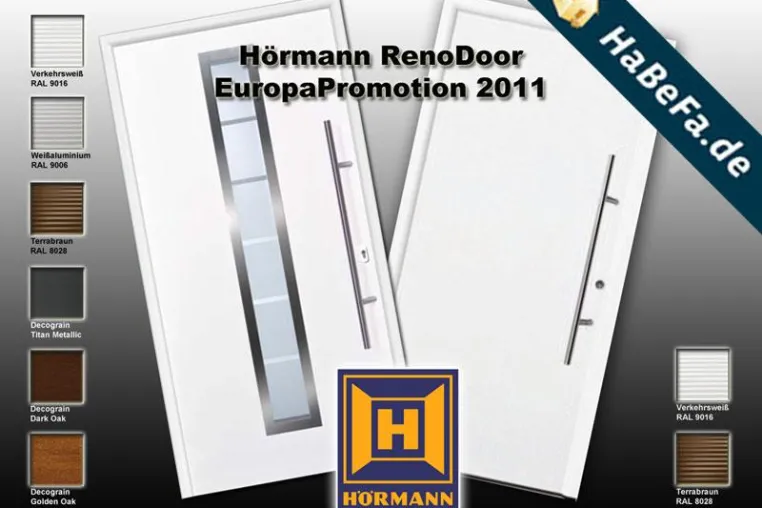 Hörmann RenoDoor und RenoDoor light Haustüren Promotion. Bild: Hörmann RenoDoor und RenoDoor light Haustüren Promotion.