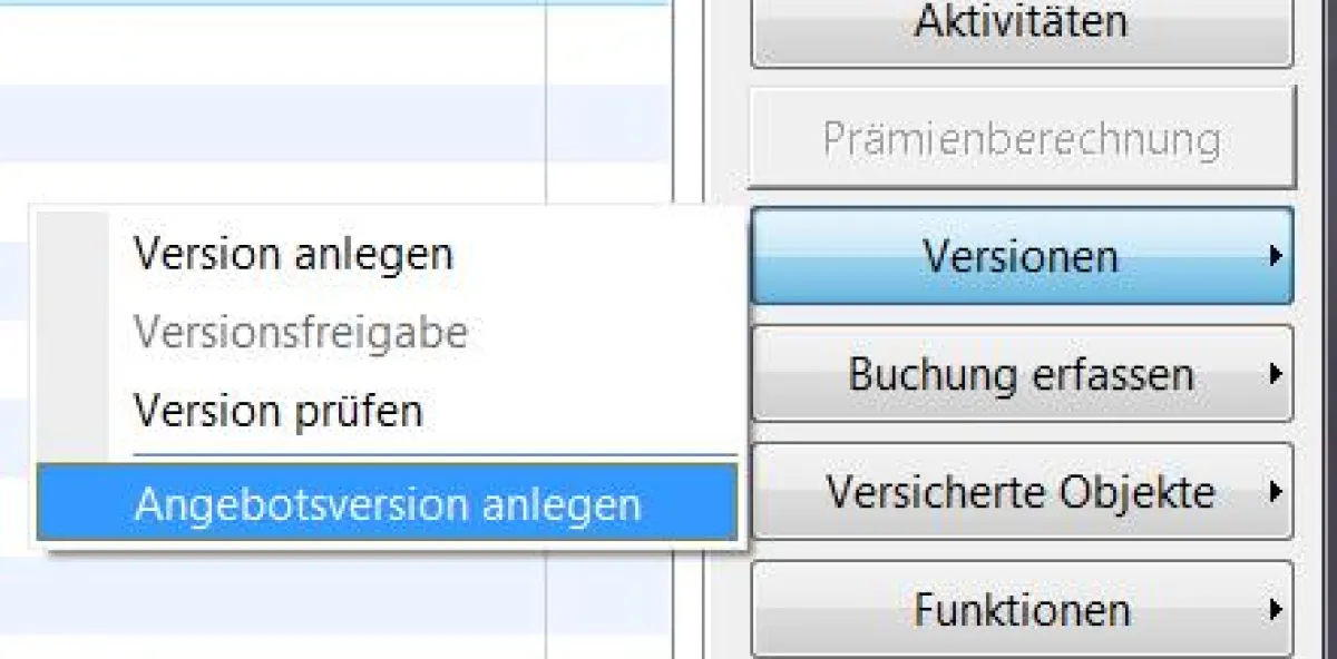 Angebotsverwaltung in Maklerverwaltungsprogramm GIN-AX