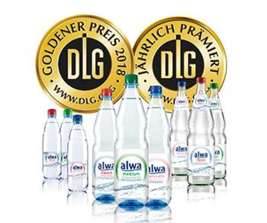 Goldene Zeiten bei alwa: Die ausgezeichnete Qualität des baden-württembergischen Mineralwassers wurd