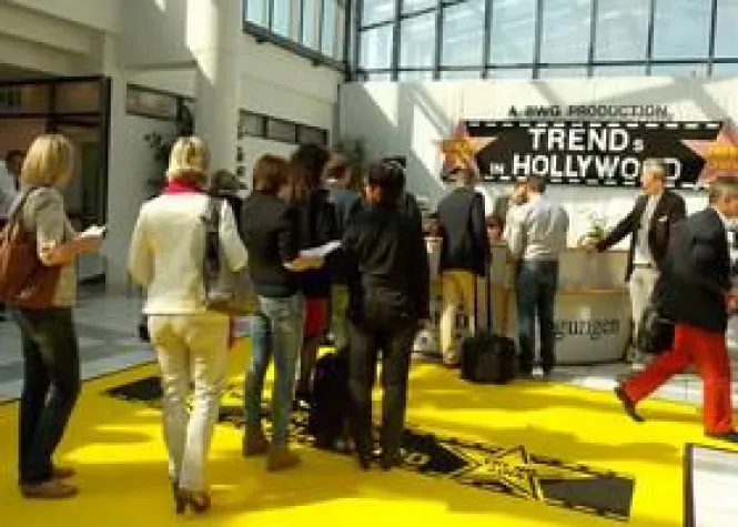 Zufriedene Werbemittel-Händler und -Lieferanten auf der TREND 2014 Bild: Zufriedene Werbemittel-Händler und -Lieferanten auf der TREND 2014