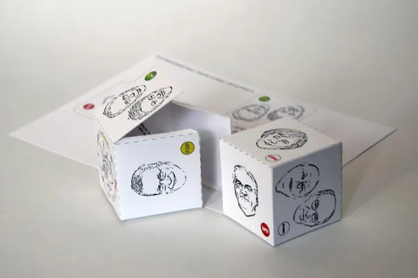 Bild: Bundestagswahl 2009 - Hamburger Designer präsentieren Satireprodukt „Wahlwürfel“