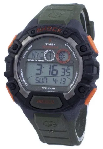Timex Expedition Shock World Time Indiglo Digital T49972 Men's Watch Bild: Timex Expedition Shock World Time Indiglo Digital T49972 Men's Watch