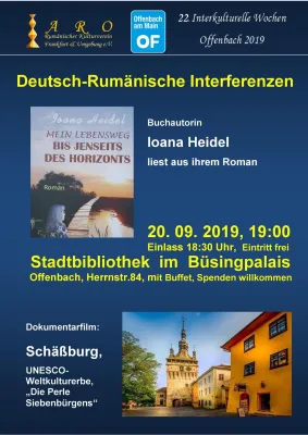 Bild: Ioana Heidels „Bis jenseits des Horizonts“; "Schäßburg-die Perle Siebenbürgens", 20.09.19, im Büsing Palais OF