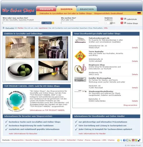 Shopverzeichnis Wir-lieben-Shops.de noch suchmaschinen-freundlicher Bild: Shopverzeichnis Wir-lieben-Shops.de noch suchmaschinen-freundlicher