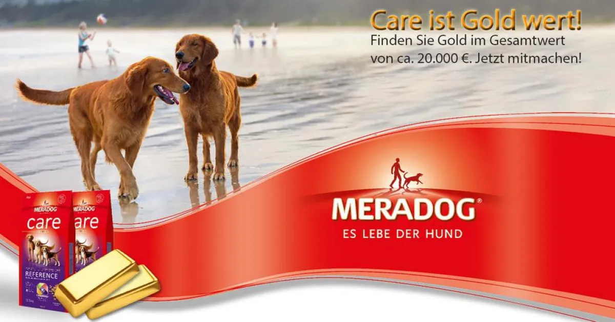 Goldbarren Aktion im  Meradog Hundefutter