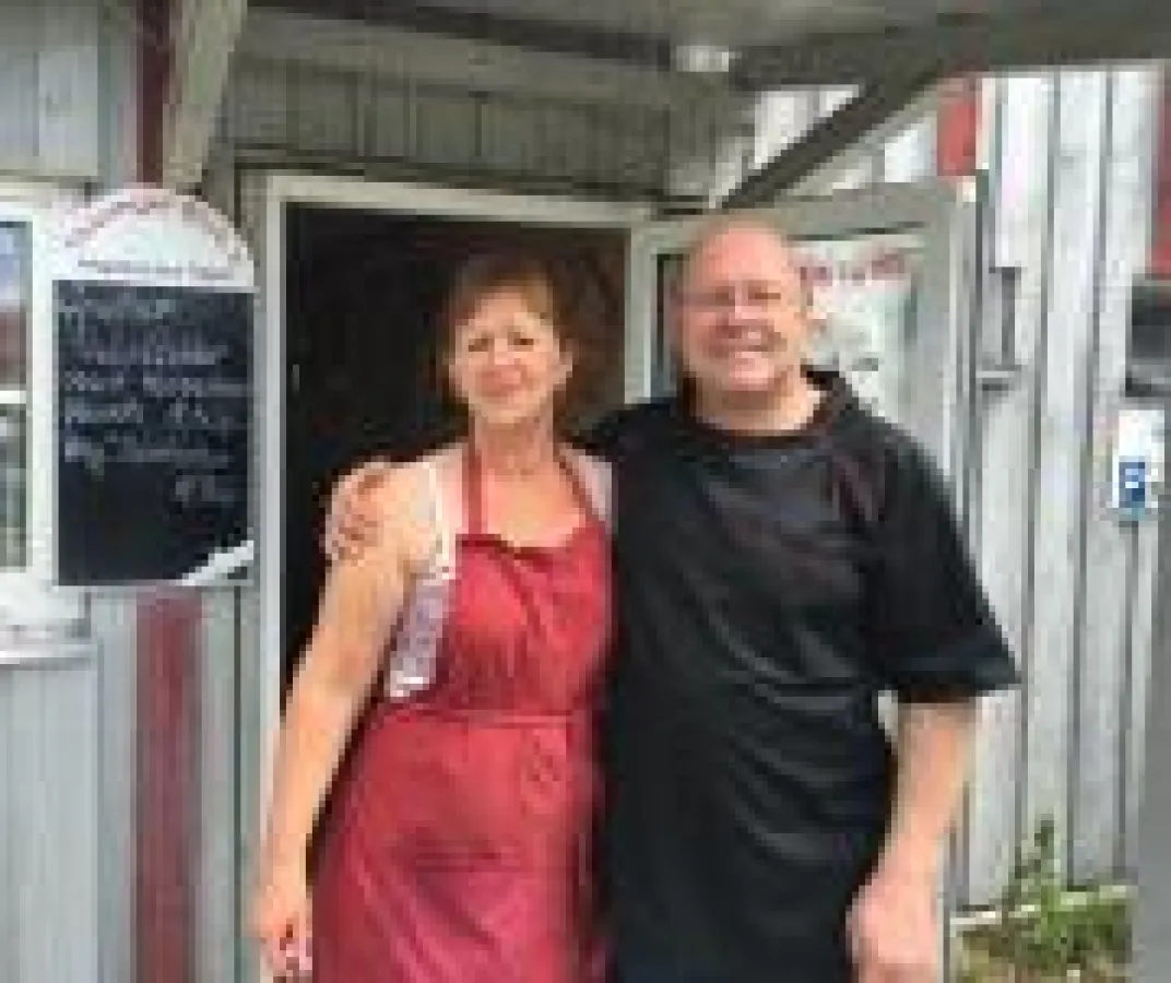 Uwe Spindler, Inhaber der Thüringer Stub'n und seine Frau