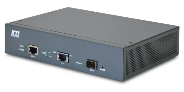 Der neue managebare 10 Gigabit Medienkonverter von KTI Bild: Der neue managebare 10 Gigabit Medienkonverter von KTI