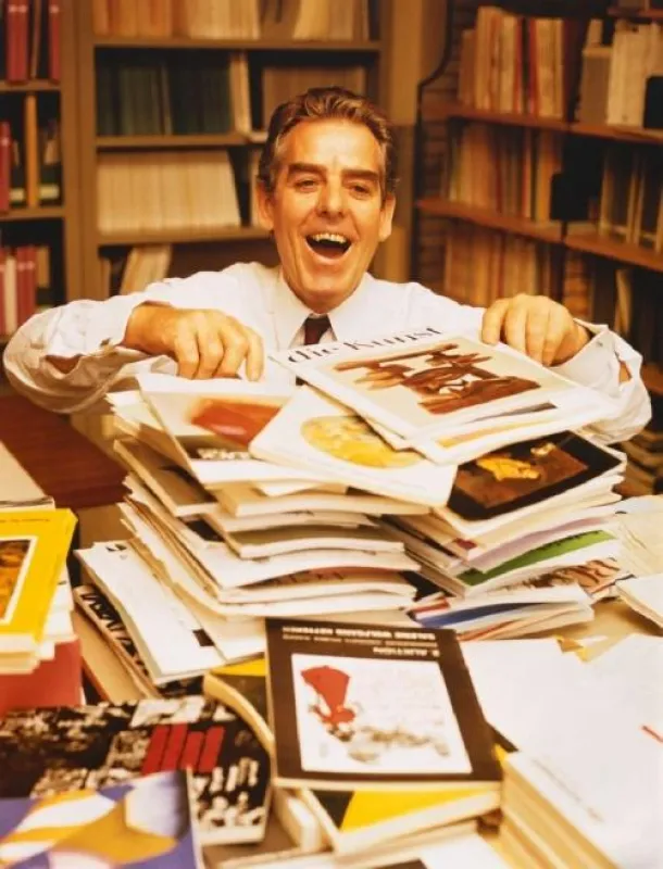 Wolfgang Ketterer (9.9.1920 - 14.10.2009) (Abb. Wolfgang Ketterer an seinem Schreibtisch, Titelbild des ZEITmagazins in den 1970er Jahren)