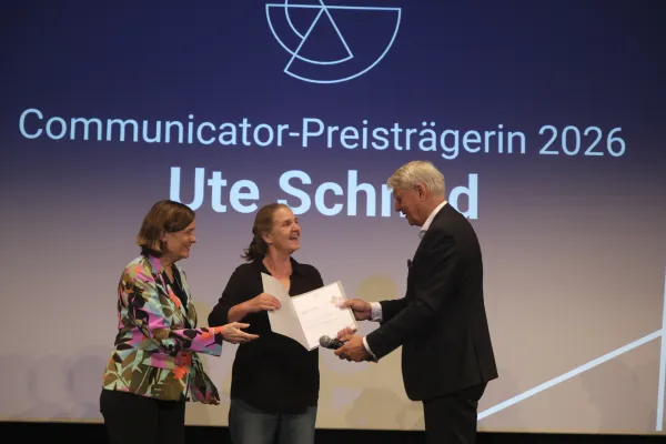 Bild: Communicator-Preis 2026: Ute Schmid für Wissenschaftskommunikation zu KI ausgezeichnet