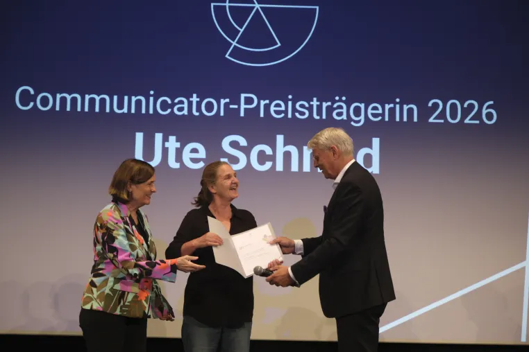 Bild: Communicator-Preis 2026: Ute Schmid für Wissenschaftskommunikation zu KI ausgezeichnet