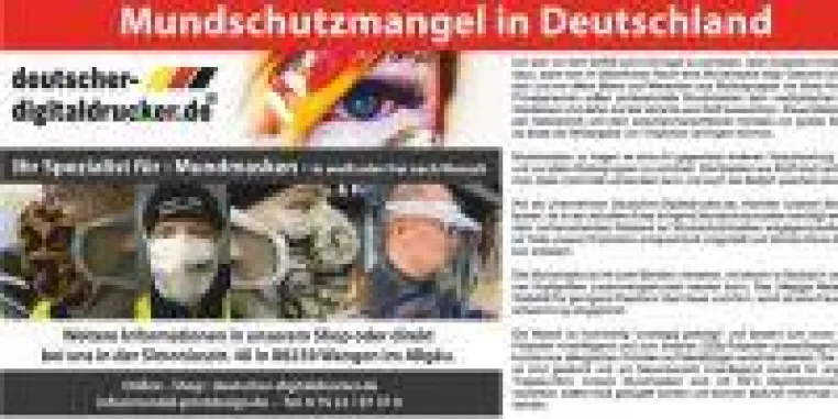 Mundmaskenmangel in Deutschland Bild: Mundmaskenmangel in Deutschland