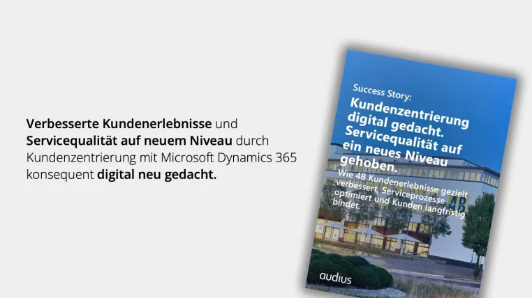 Bild: 4B hebt Kundenservice mit Microsoft Dynamics 365 und audius auf ein neues Niveau