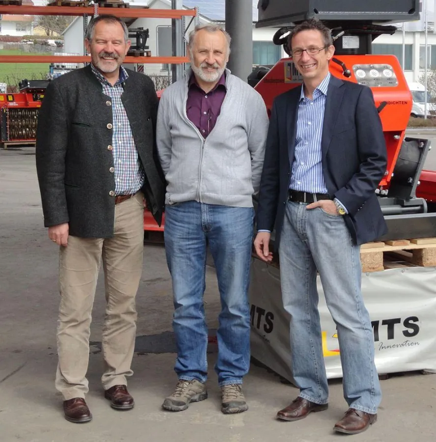 (v.l.n.r.) Dipl.-Ing. Horst Möhrle, Harald Breuer, MTS-Geschäftsführer Rainer Schrode