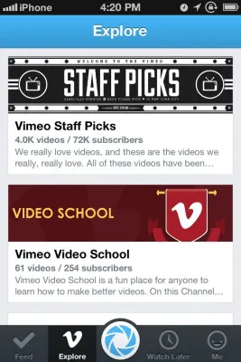 Bild: JETZT NOCH LEICHTER VIDEOS DREHEN, TEILEN UND HOCHLADEN – VIMEO LAUNCHT NEUE iPHONE-APP