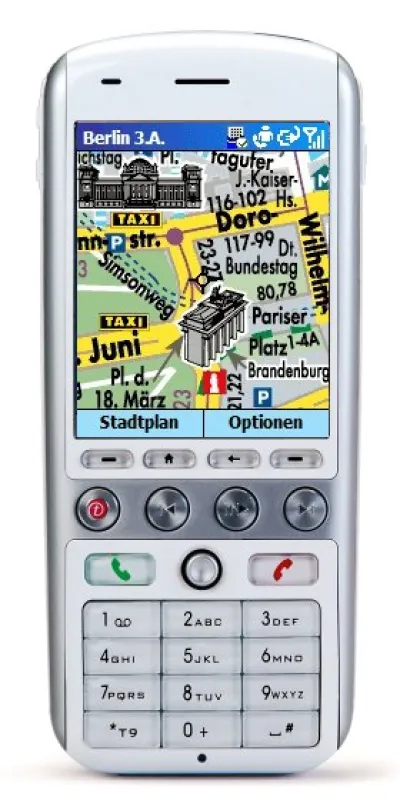 Der Stadtplan von Berlin auf einem Windows Mobile Smartphone