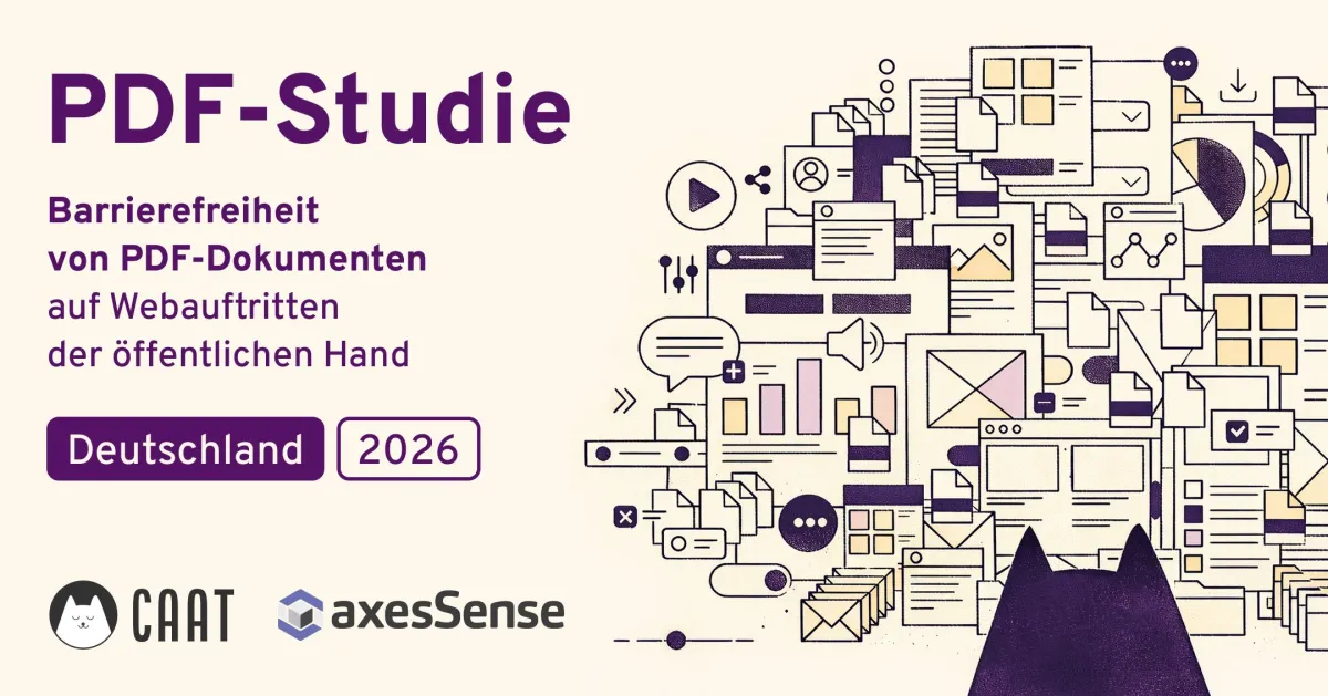 Cover der PDF-Studie „Barrierefreiheit von PDF-Dokumenten auf Webauftritten der öffentlichen Hand – (© mindscreen)