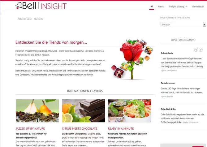 Bild: Bell Flavors & Fragrances EMEA relauncht Online-Ideen-Plattform