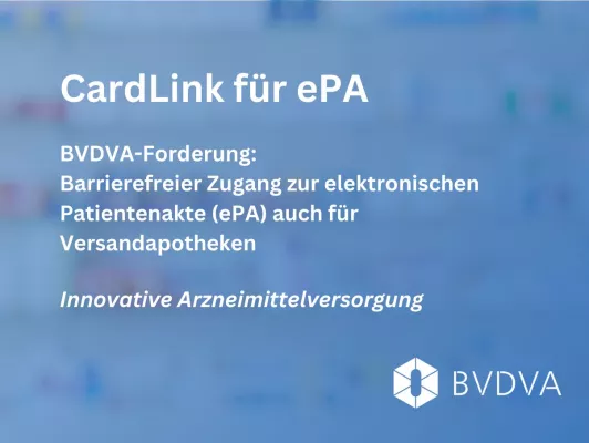Bild: BVDVA-Forderung: Barrierefreier Zugang zur elektronischen Patientenakte (ePA) auch für Versandapotheken