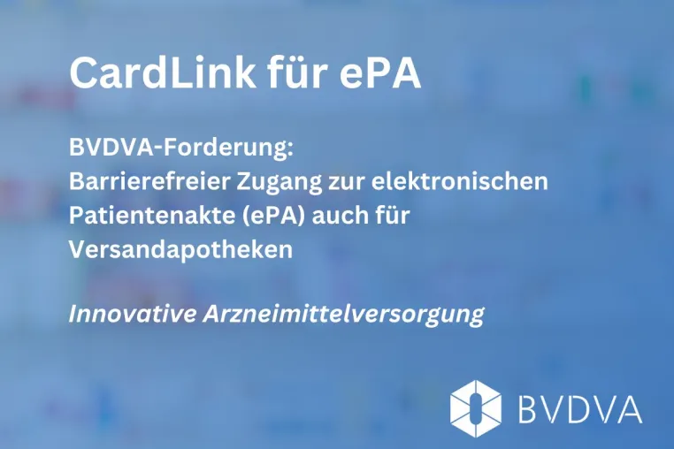 Bild: BVDVA-Forderung: Barrierefreier Zugang zur elektronischen Patientenakte (ePA) auch für Versandapotheken