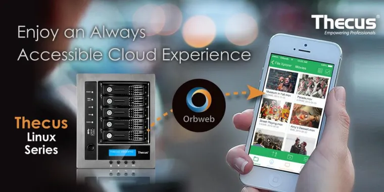 Bild: Orbweb.me jetzt verfügbar für Thecus Linux NAS