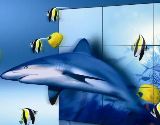 Bild: HYUNDAI IT präsentiert weltweit erste 138 Zoll 3D Videowand auf der ISE 2011 in Amsterdam