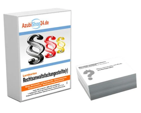 Bild: AzubiShop24.de verlegt Lernkarten Abschlussprüfung für Auszubildende Rechtsanwaltsfachangestellte(r)
