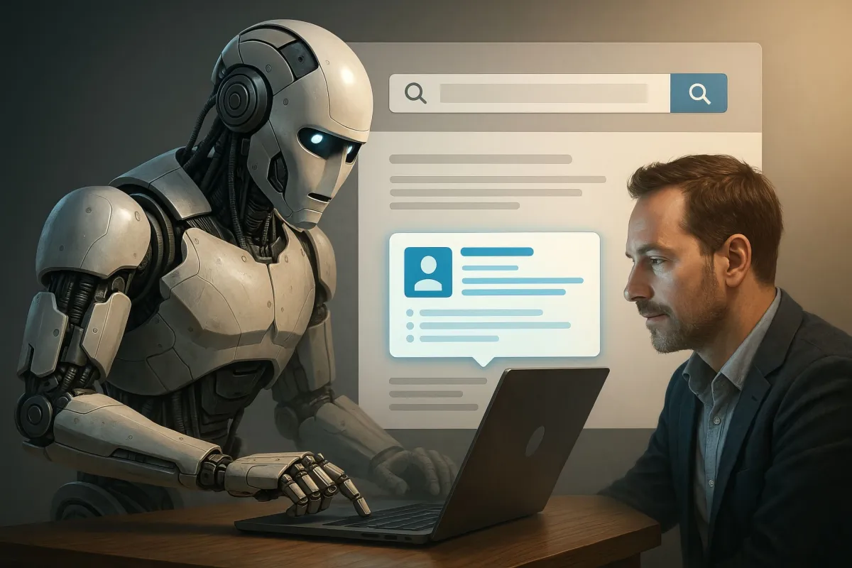 Die neue Realität: Bots suchen das Web nach unseren Wunschergebnissen (© SEYBOLD erstellt mit ChatGPT)