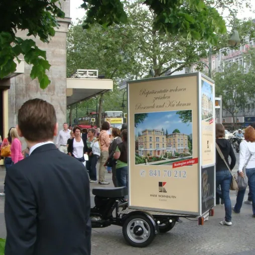 Bild: Werbekampagne für HAESE Wohnbauten GmbH mit Ambientmedien von Poster4City