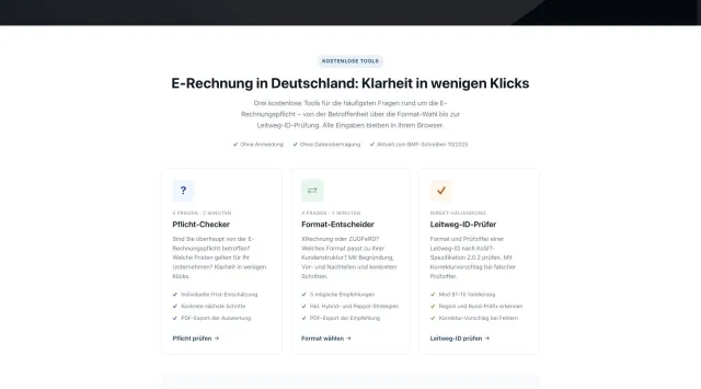 E-Rechnung sorgt weiter für Verunsicherung: SAP-Beratung veröffentlicht drei kostenlose Online-Tools Bild: E-Rechnung sorgt weiter für Verunsicherung: SAP-Beratung veröffentlicht drei kostenlose Online-Tools