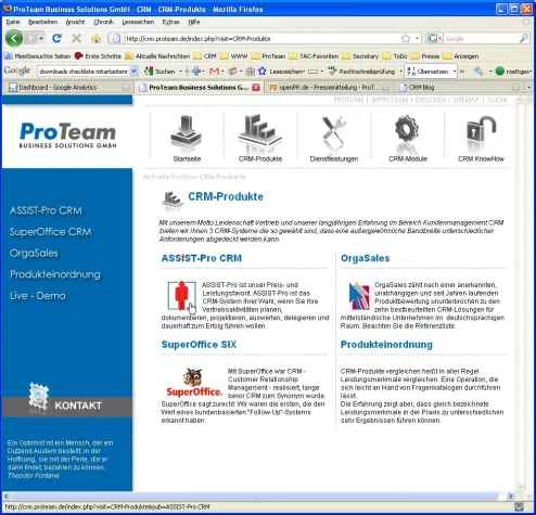 Bild: ProTeam Business Solutions GmbH mit neuem, erweitertem Web-Auftritt