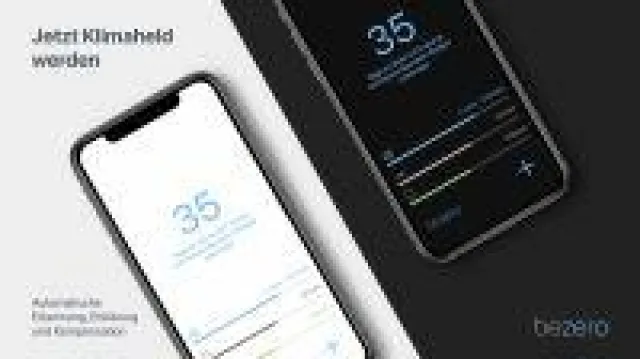 Bild: bezero - Die erste CO2 App, die automatisch kompensiert & dein Verhalten ändert & in Baumjahren rechnet