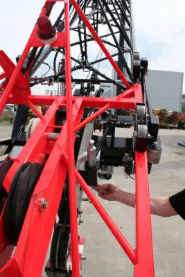 Bild: Industriegasfeder bändigt Laufkatze für noch sicherere mobile Faltkrane