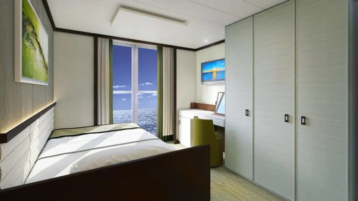 Single-Kabine mit Balkon auf der Britannia