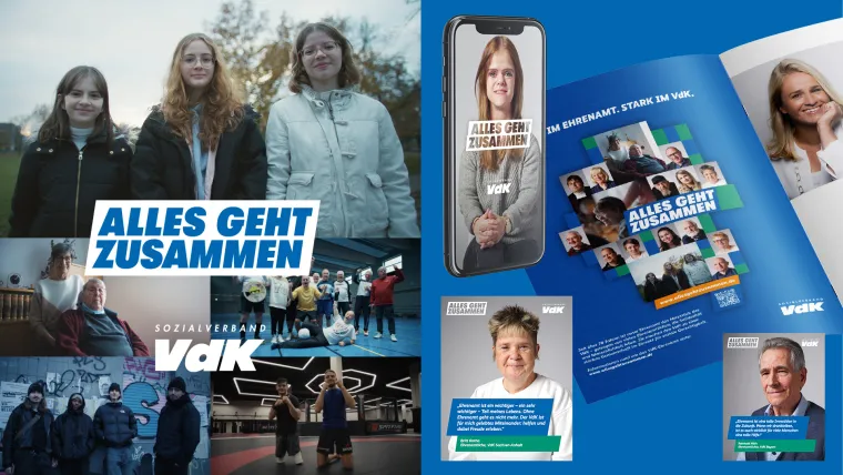 Bild: “Alles geht zusammen“ – Studio GOOD und Firmament entwickeln neue Ehrenamtskampagne für den VdK