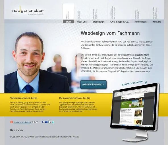 Relaunch von netgenerator.de - Webdesign, Programmierung, CMS, SEO vom Fachmann aus Berlin Bild: Relaunch von netgenerator.de - Webdesign, Programmierung, CMS, SEO vom Fachmann aus Berlin