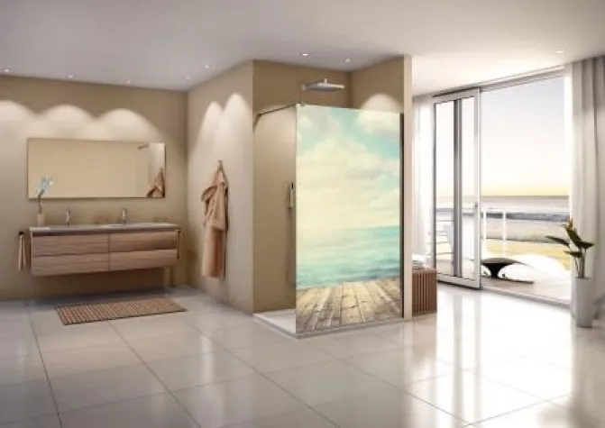 Bild: Im Bad wird’s bunt: Duschen mit Mondrian, Klimt oder Penélope Cruz