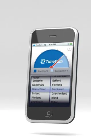 Bild: Die TimoCom Transportbarometer-App