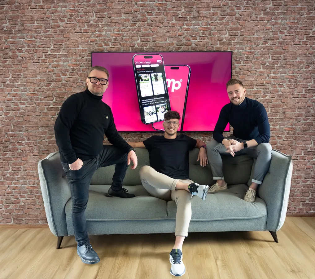 Die meinplaner-Gründer Markus Wolf, Manuel Grasse, Nico Bazan (v.l.n.r.) (© meinplaner.com/S.Baum)